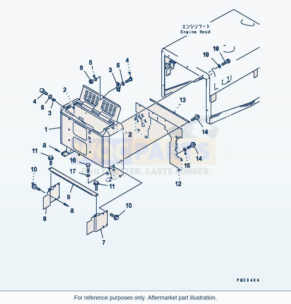 Komatsu WA380-3 Bulkhead (With Air Conditioner)(#50001-) parts diagram