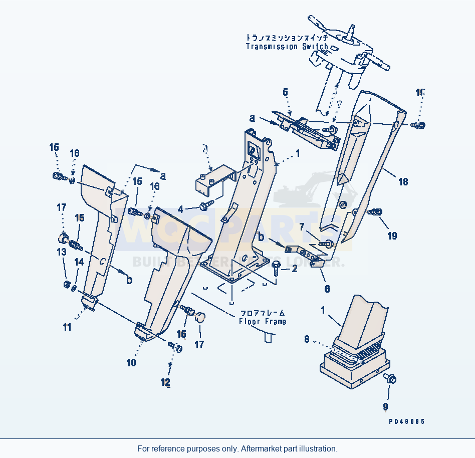 Komatsu WA380-3 Dashboard(#50001-) parts diagram