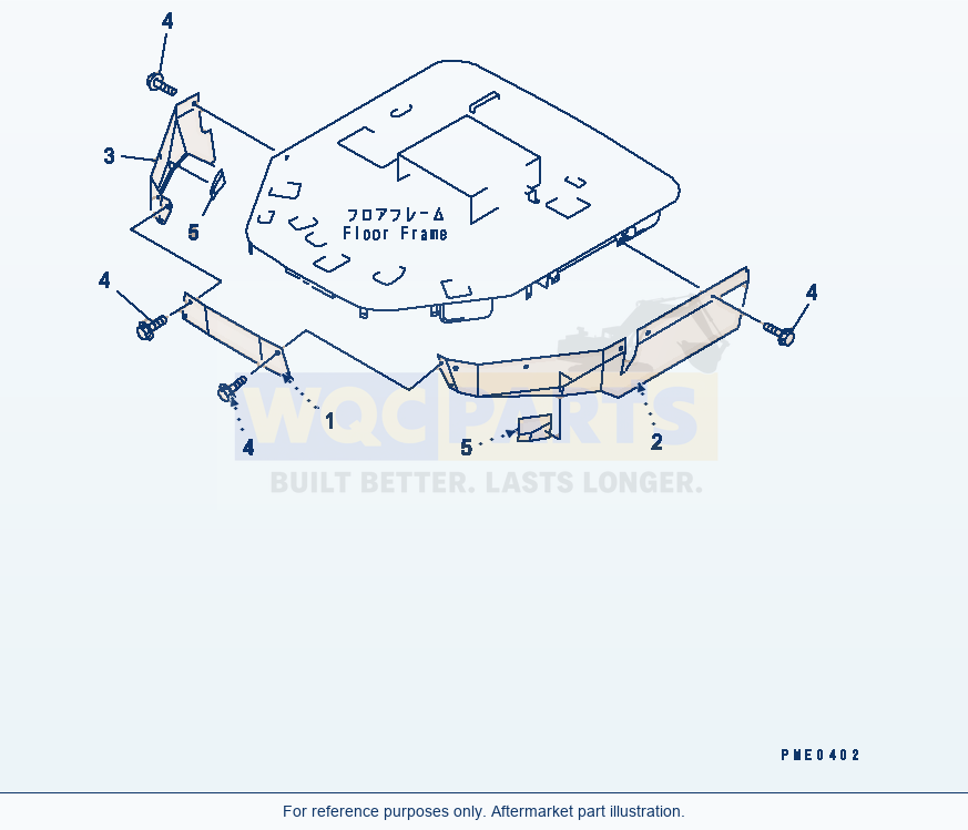 Komatsu WA380-3 Floor Cover(#50001-) parts diagram