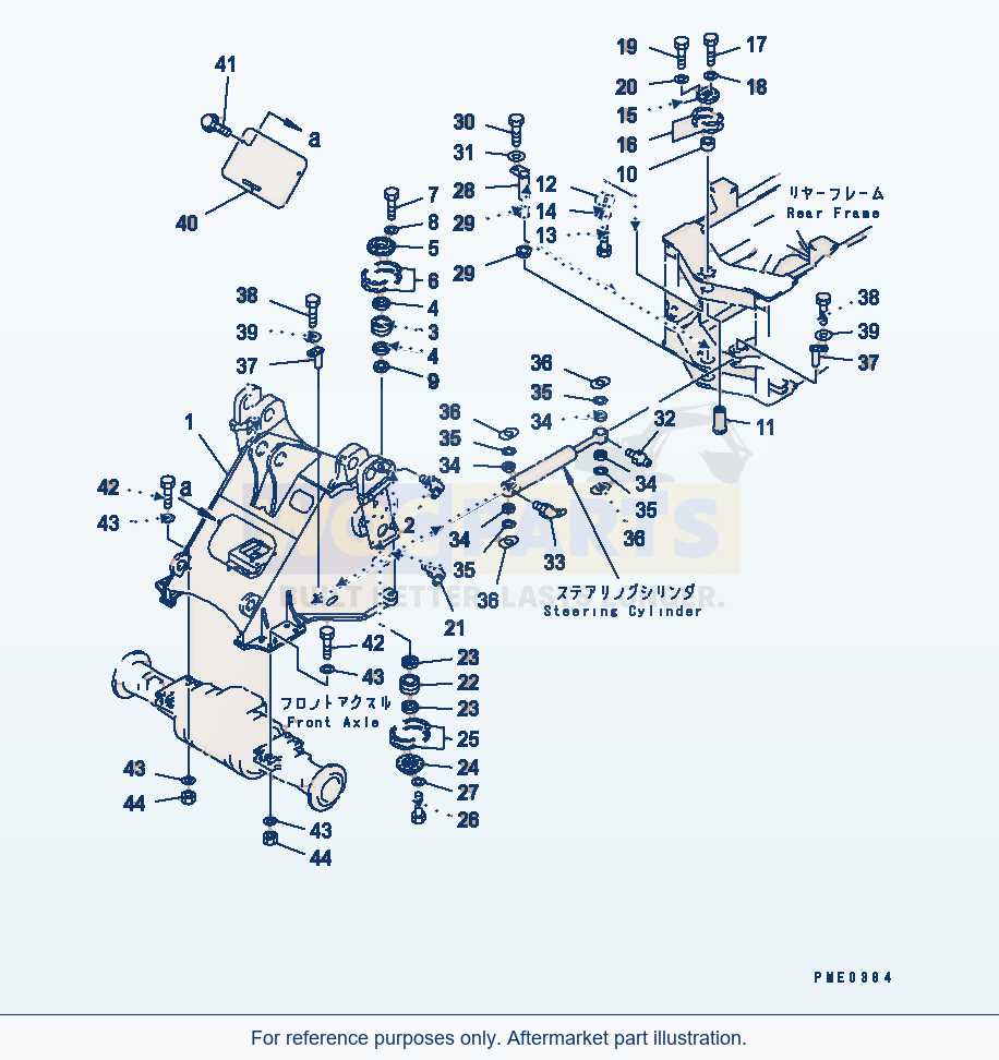 Komatsu WA380-3 Front Frame (With E.C.S.S.)(#50001-) parts diagram