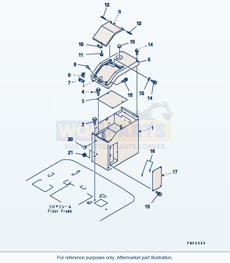 Komatsu WA380-3 L.H. Console Box(#50001-) parts diagram
