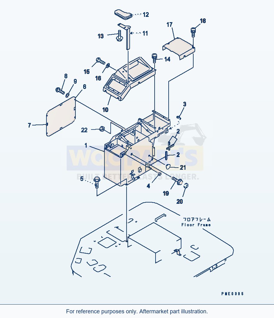 Komatsu WA380-3 R.H. Console Box(#50001-) parts diagram