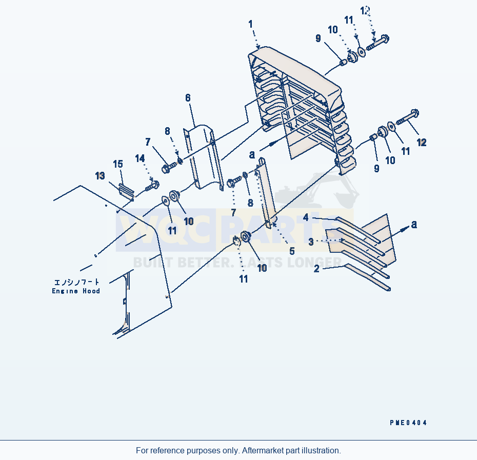 Komatsu WA380-3 Radiator Guard(#50001-) parts diagram