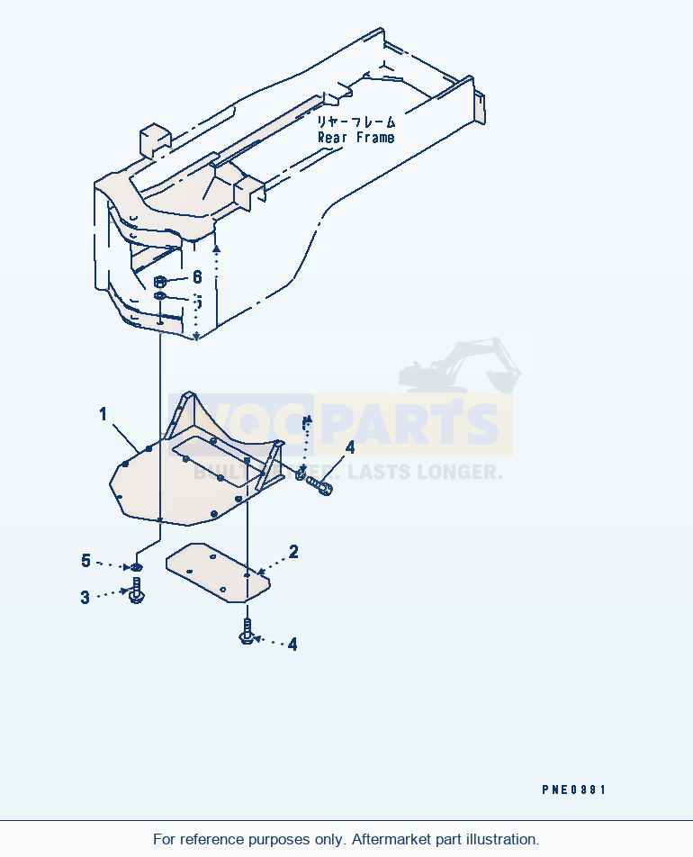 Komatsu WA380-3 Under Guard(#50001-) parts diagram