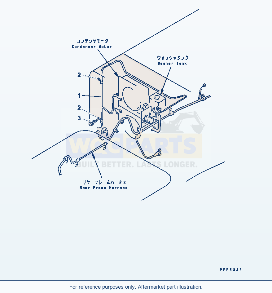 Komatsu WA380-3 Bulkhead (Bulkhead Harness) parts diagram