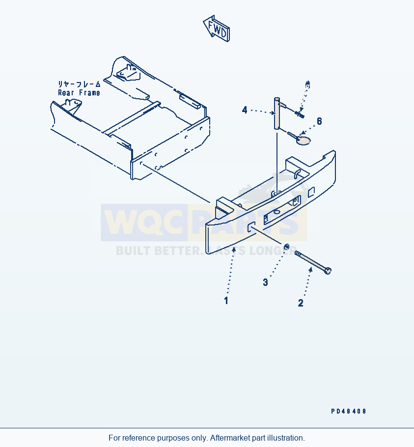 Komatsu WA380-3 Counter Weight parts diagram