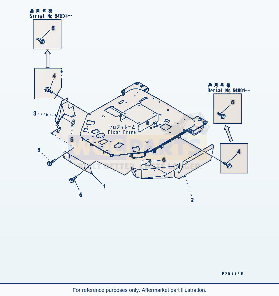 Komatsu WA380-3 Floor Cover parts diagram