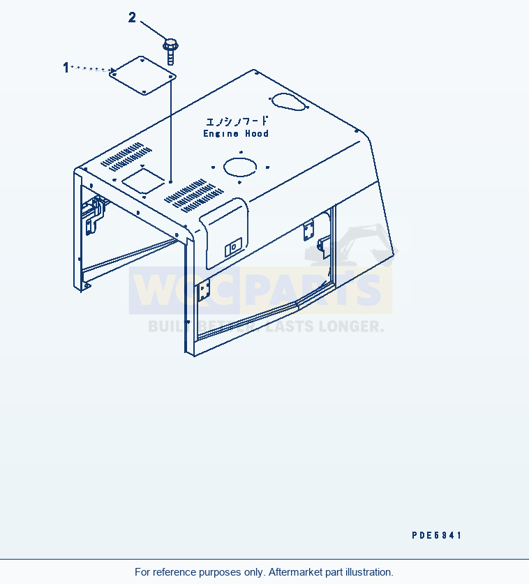 Komatsu WA380-3 Hood (Plate) parts diagram