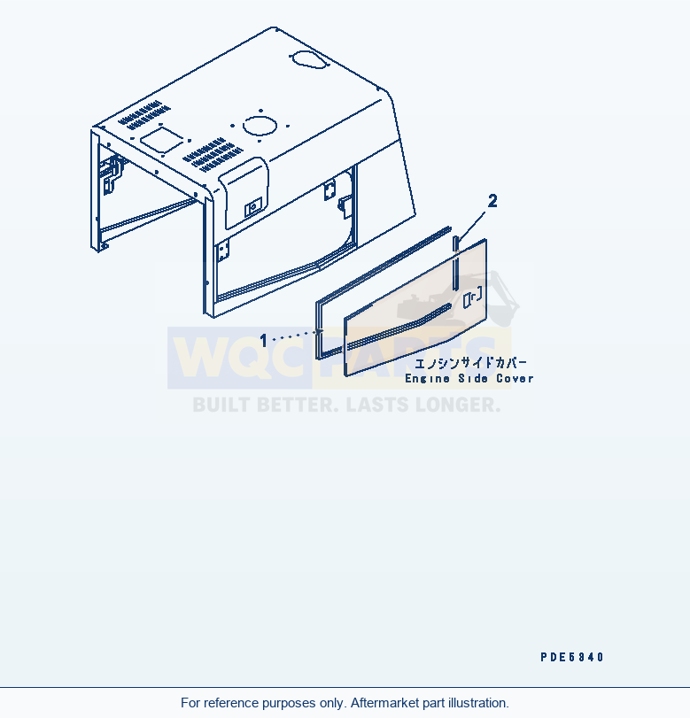 Komatsu WA380-3 Hood (Seal) parts diagram