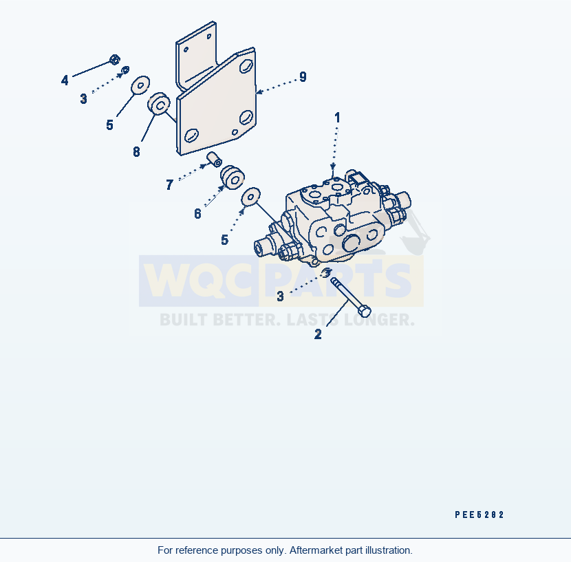 Komatsu WA380-3 Steering Valve (Steering Demand Valve Mounting) parts diagram