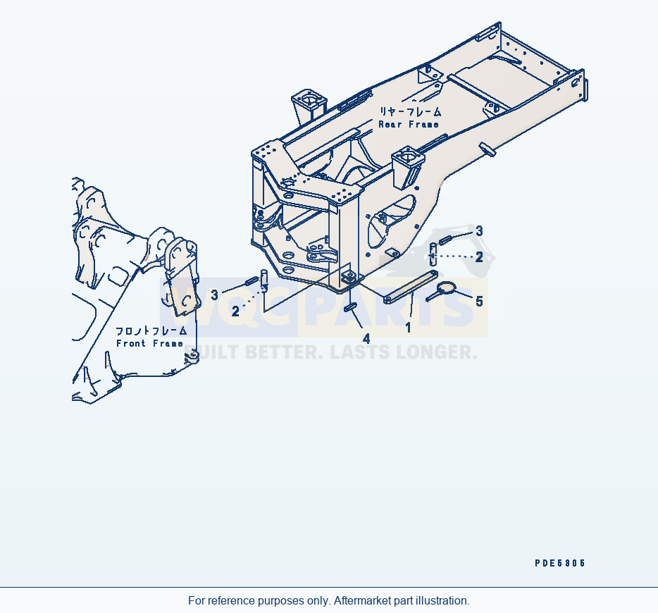 Komatsu WA380-3 Lock And Cover (Lock Bar) parts diagram