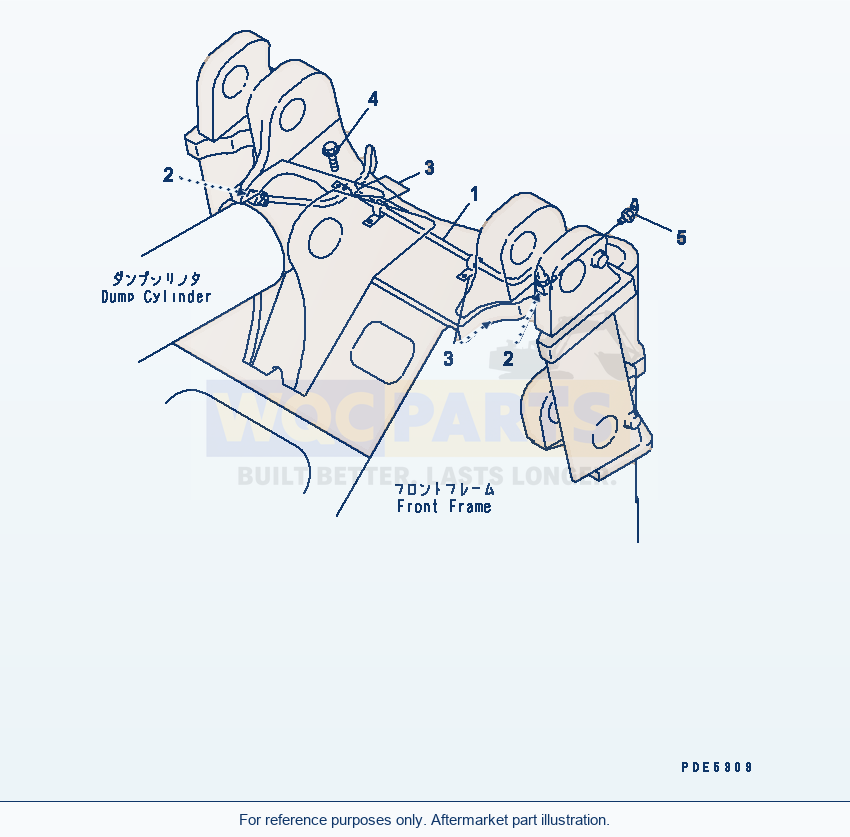 Komatsu WA380-3 Remote Grease (Bucket Cylinder Bottom) parts diagram