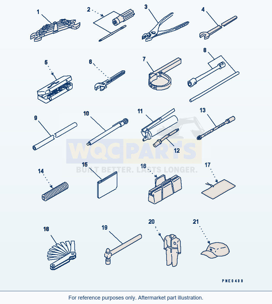 Komatsu WA380-3 Tool(#50001-) parts diagram