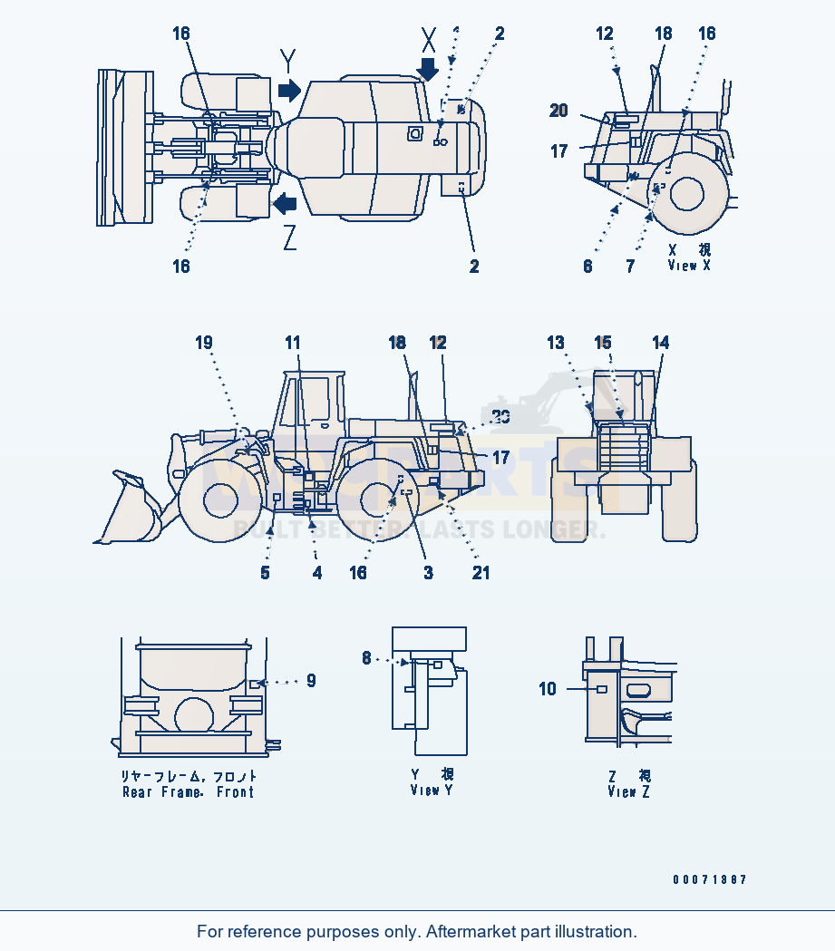 Komatsu WA380-3 Marks And Plates (Spanish) parts diagram