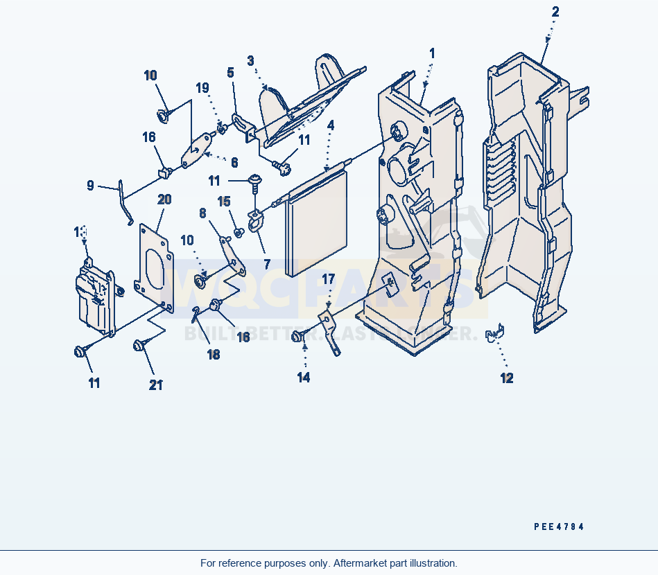 Komatsu WA380-3 Air Conditioner (Air Duct)(#53001-53017) parts diagram