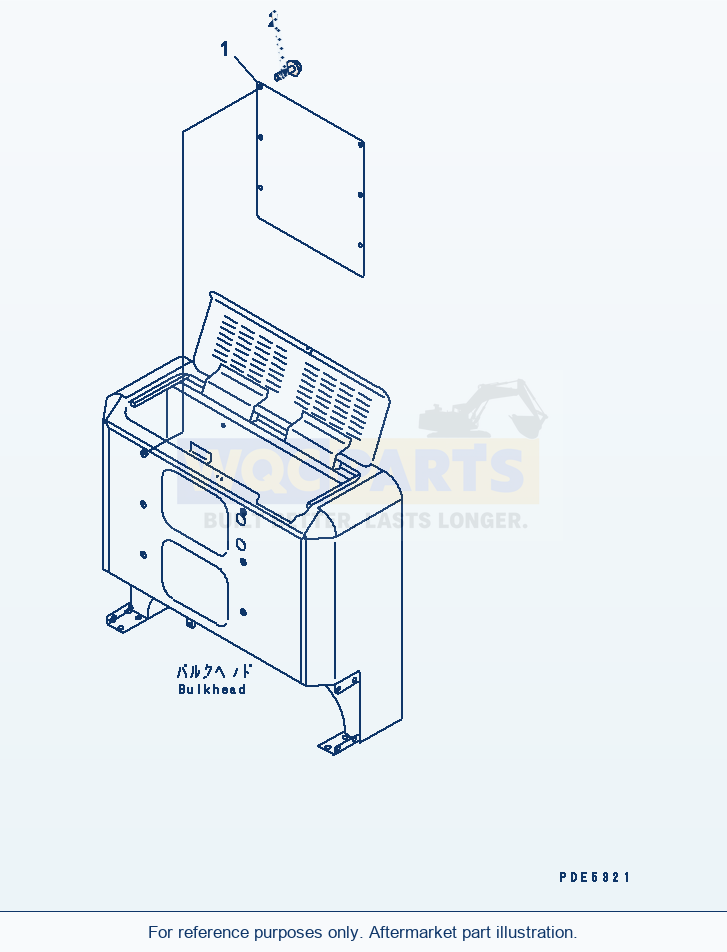 Komatsu WA380-3 Air Conditioner Less Or Heater Less (Bulkhead) parts diagram