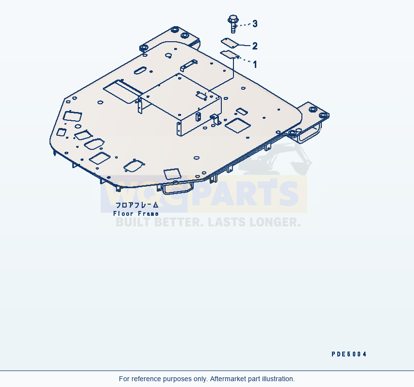 Komatsu WA380-3 Floor (Aircon Less)(#53001-54100) parts diagram