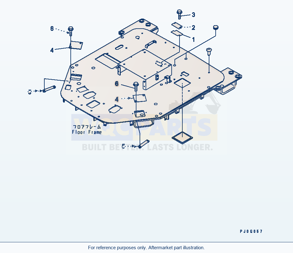 Komatsu WA380-3 Floor (Aircon Less)(#54101-) parts diagram