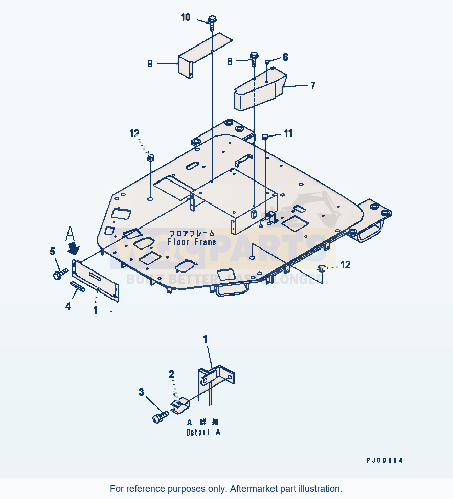 Komatsu WA380-3 Floor (Floor Cover)(#54101-) parts diagram