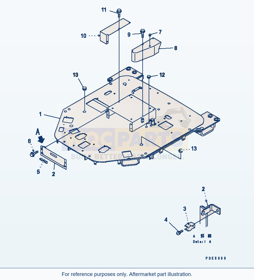 Komatsu WA380-3 Floor (Floor Frame)(#53001-54100) parts diagram