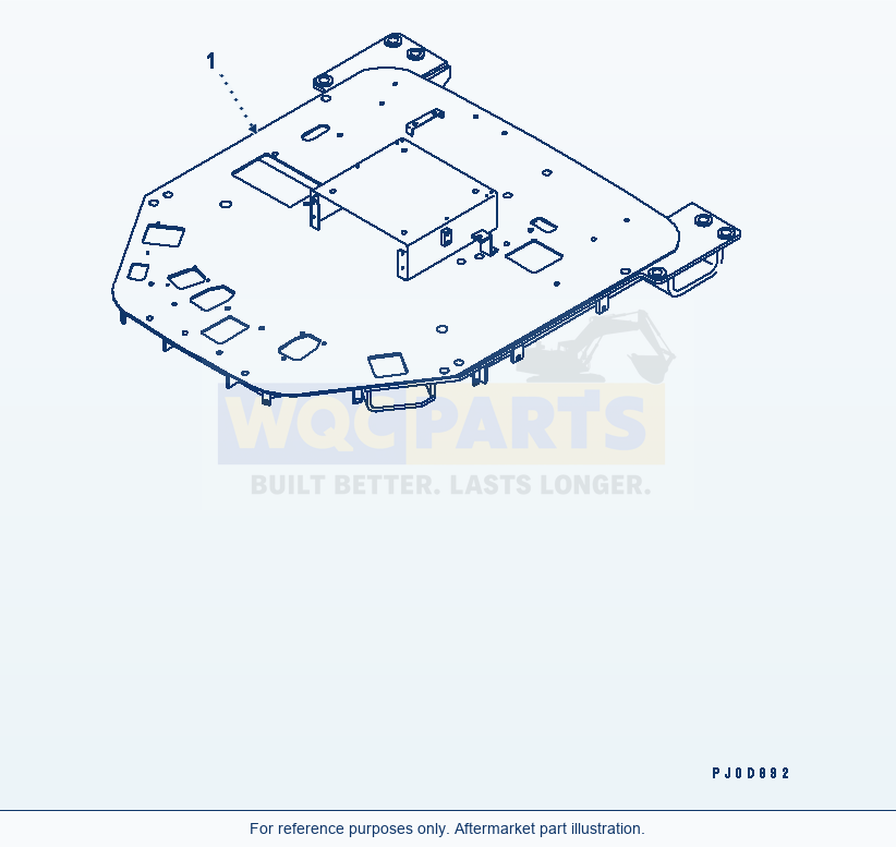Komatsu WA380-3 Floor (Floor Frame)(#54101-) parts diagram