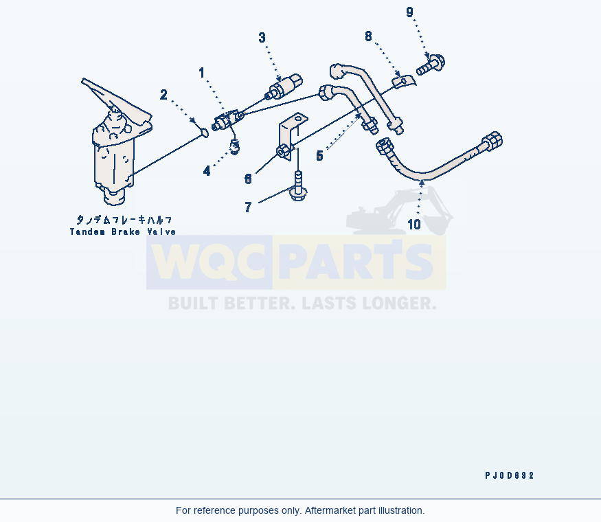 Komatsu WA380-3 Floor (Front Brake Line)(#54101-) parts diagram