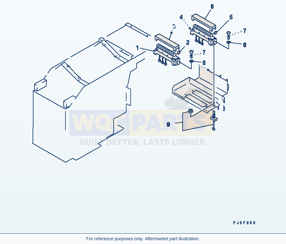 Komatsu WA380-3 Floor (Fuse Box)(#54101-) parts diagram