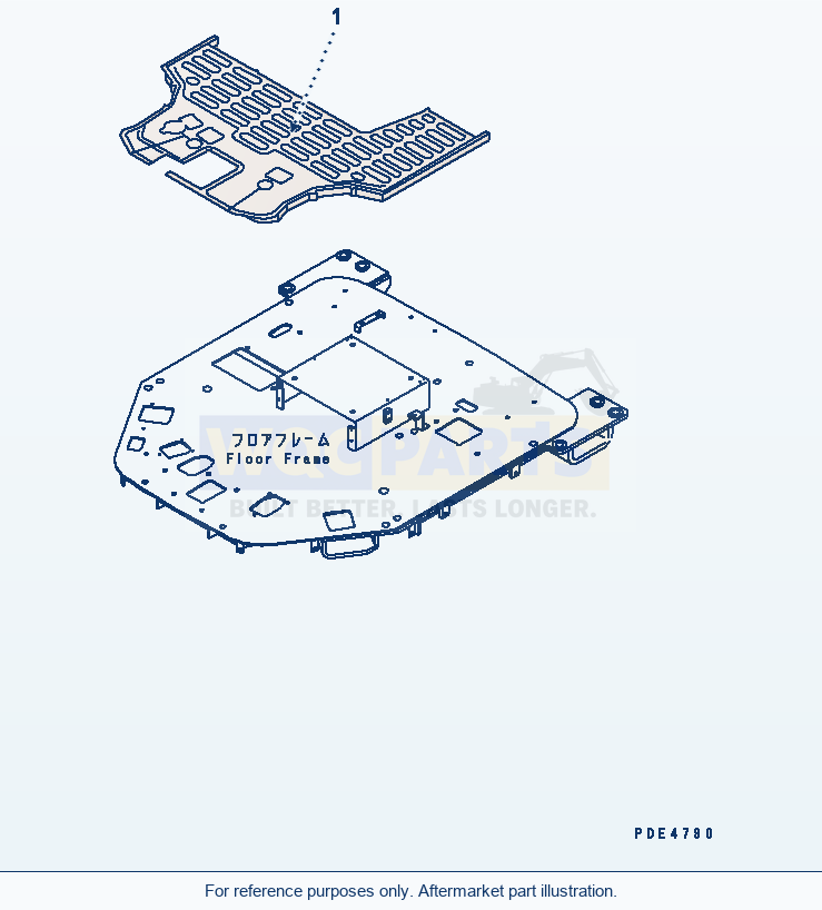 Komatsu WA380-3 Floor Mat parts diagram