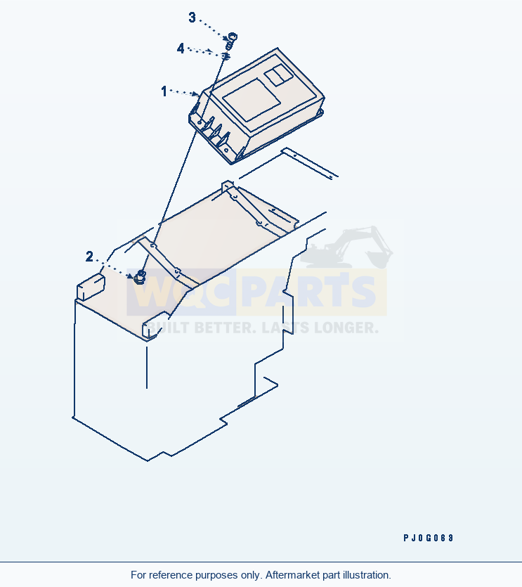 Komatsu WA380-3 Floor (Monitor)(#54101-) parts diagram
