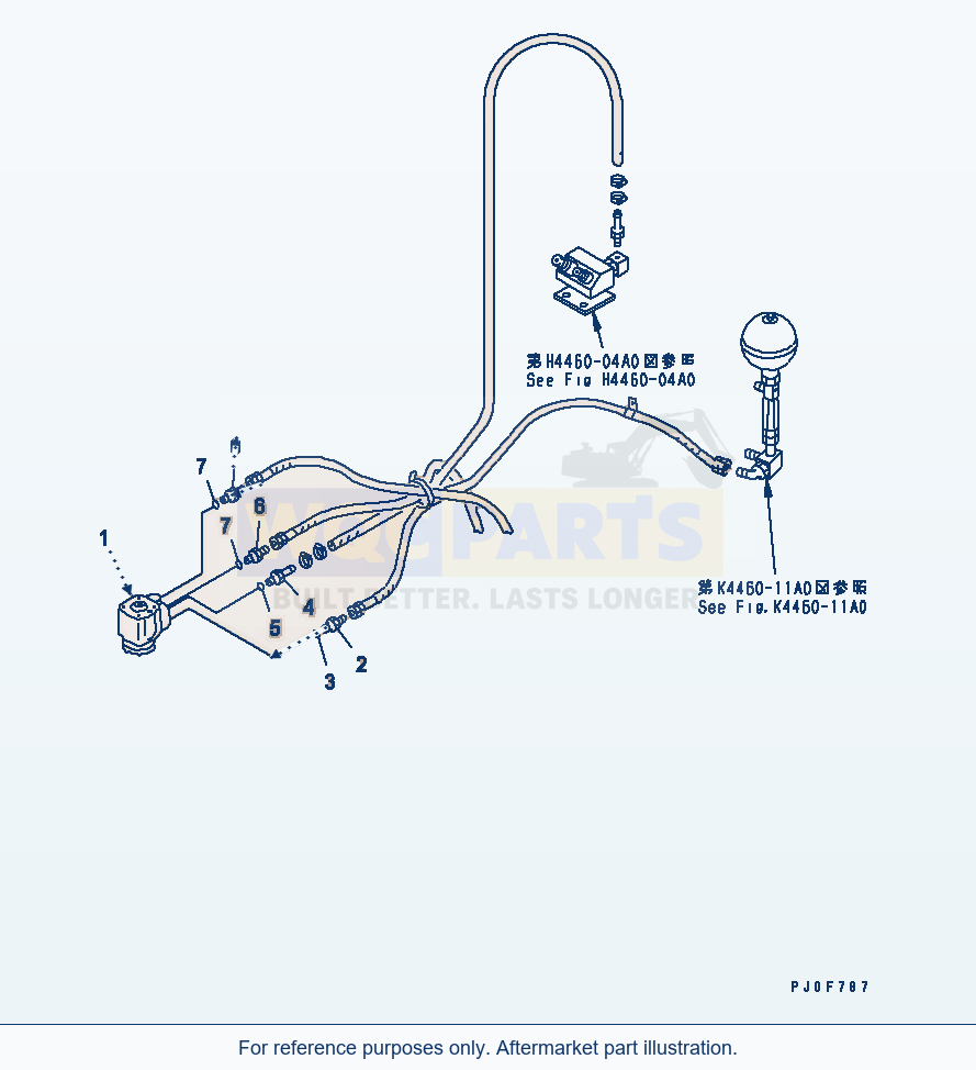 Komatsu WA380-3 Floor (Orbitrol Valve Line)(#54101-) parts diagram