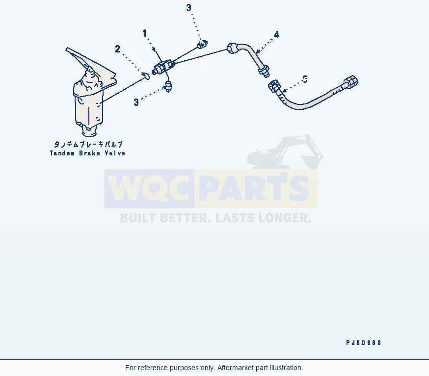 Komatsu WA380-3 Floor (Rear Brake Line)(#54101-) parts diagram