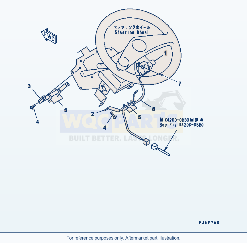 Komatsu WA380-3 Floor (Starter Switch)(#54101-) parts diagram