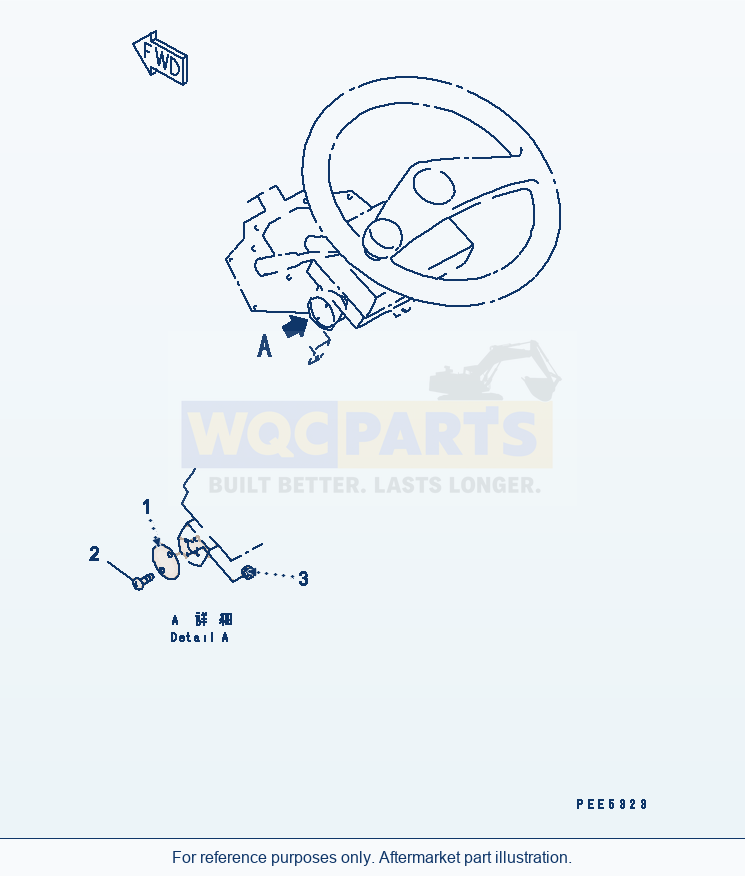 Komatsu WA380-3 Floor (Wiper Switch Cover)(#54101-) parts diagram