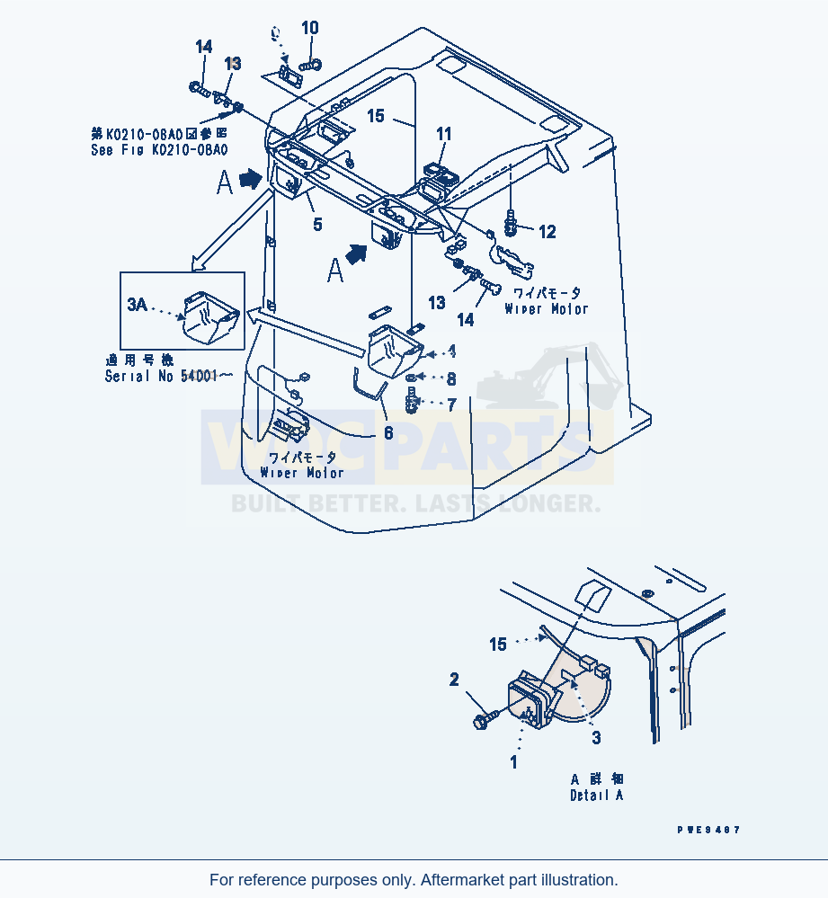 Komatsu WA380-3 Operator'S Cab (Electrical System) parts diagram