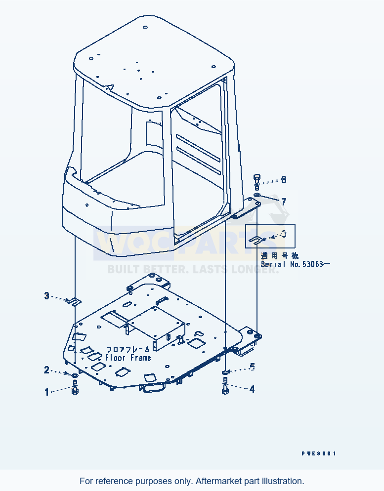 Komatsu WA380-3 Operator'S Cab (Mounting Parts) parts diagram