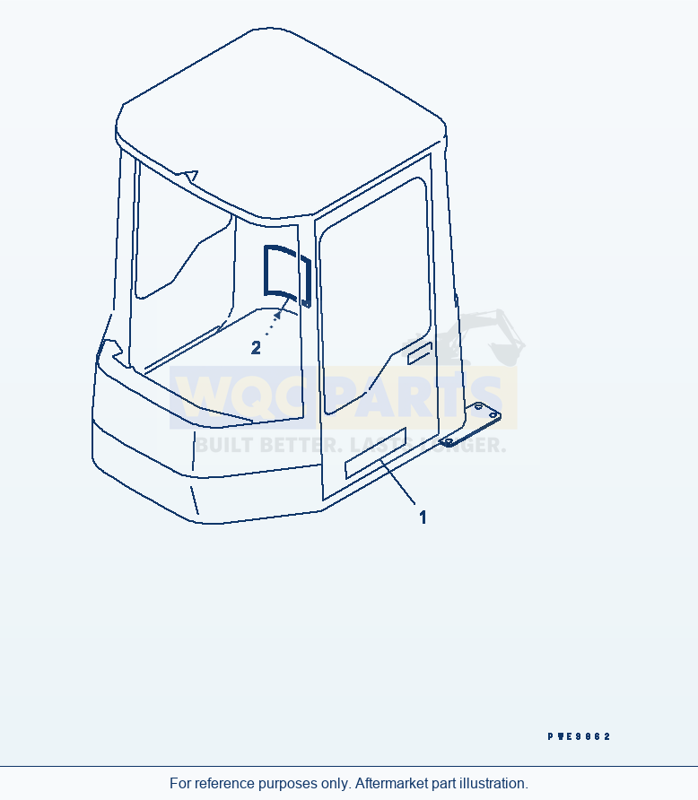 Komatsu WA380-3 Operator'S Cab (Plate Mark) parts diagram