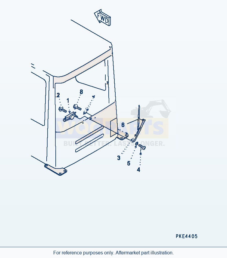 Komatsu WA380-3 Operator'S Cab (Rear Wiper) parts diagram