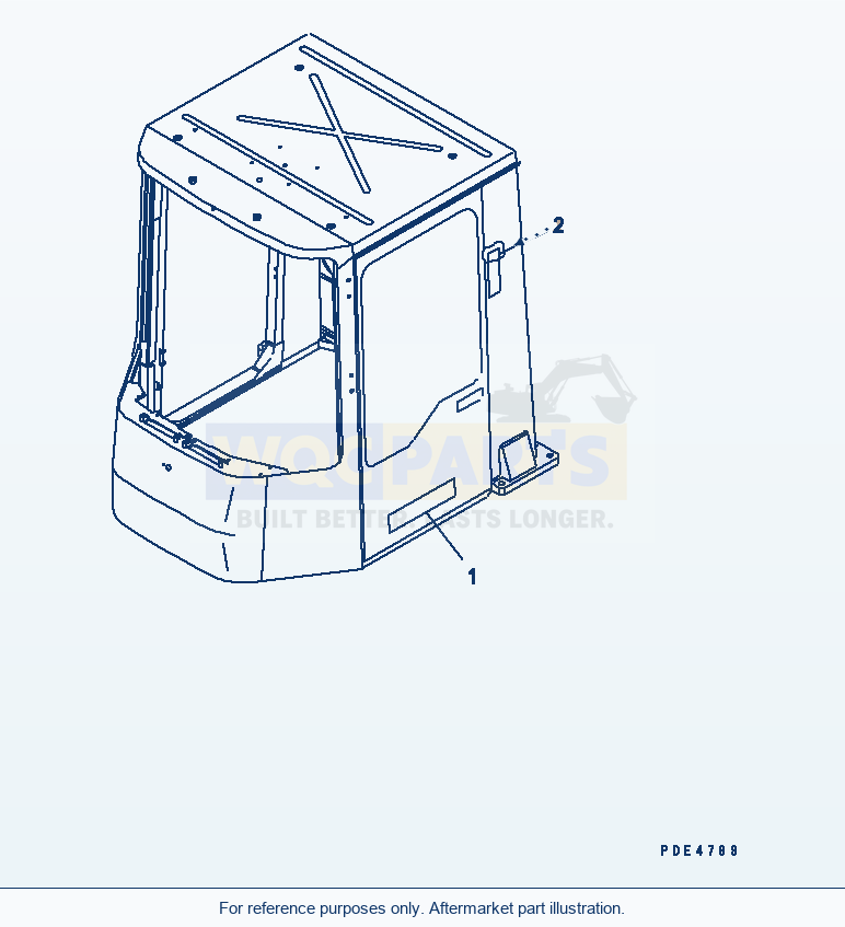 Komatsu WA380-3 Rops Cab (Plate Mark) parts diagram