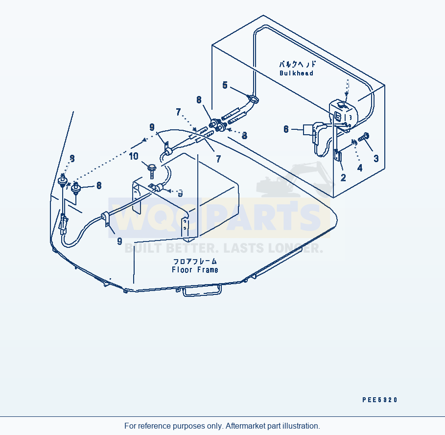 Komatsu WA380-3 Window Washer Tank parts diagram