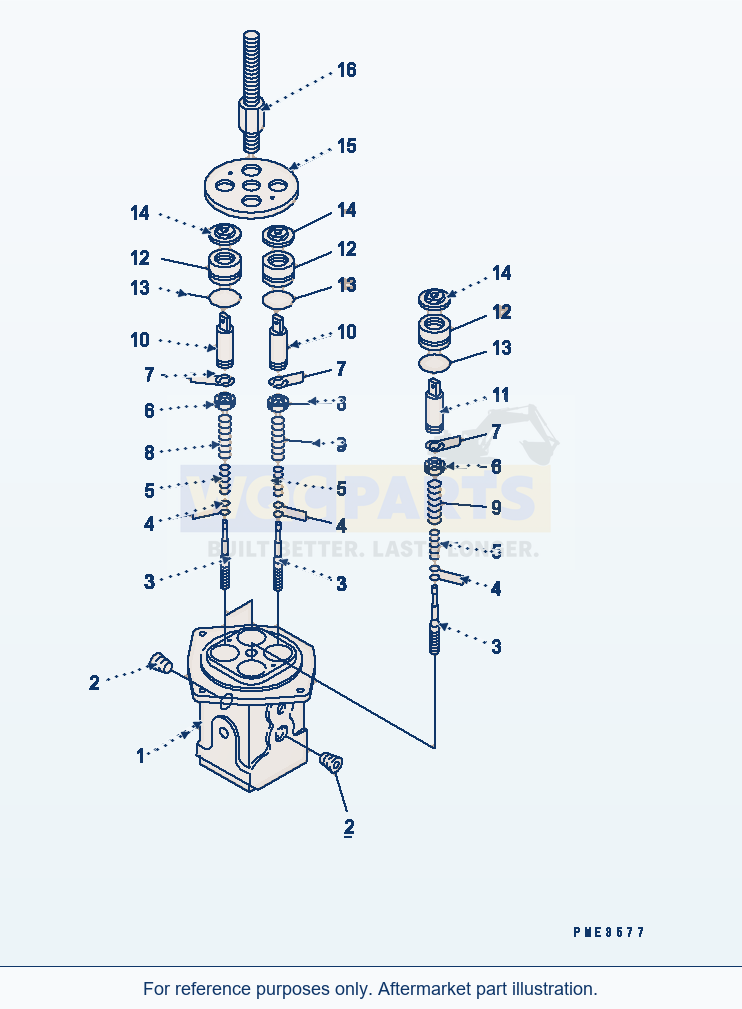 Komatsu WA380-3 Ppc Valve parts diagram