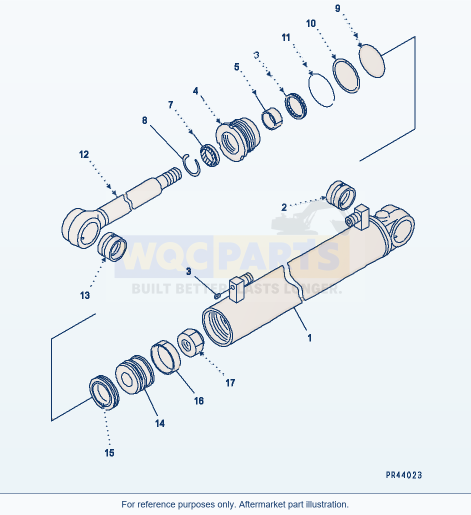 Komatsu WA380-3 Steering Cylinder(#50001-) parts diagram
