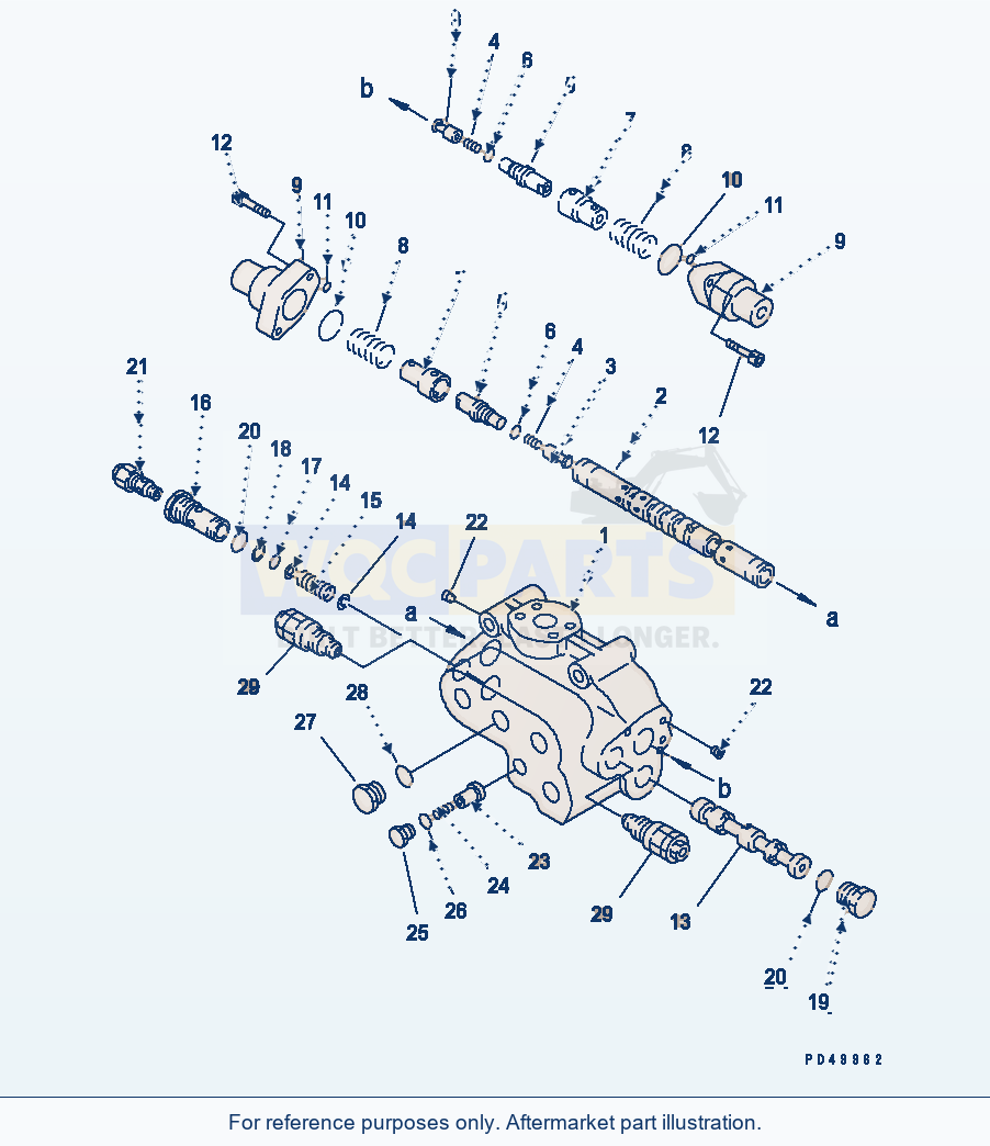 Komatsu WA380-3 Steering Demand Valve(#50001-) parts diagram