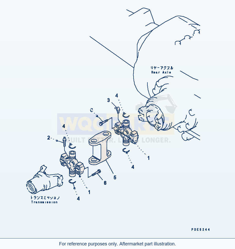 Komatsu WA380-3 Drive Shaft (Rear) parts diagram