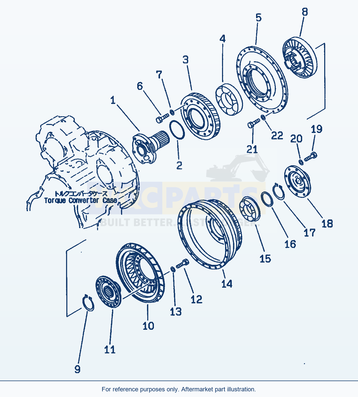 Komatsu WA380-3 Torque Converter(#50001-) parts diagram