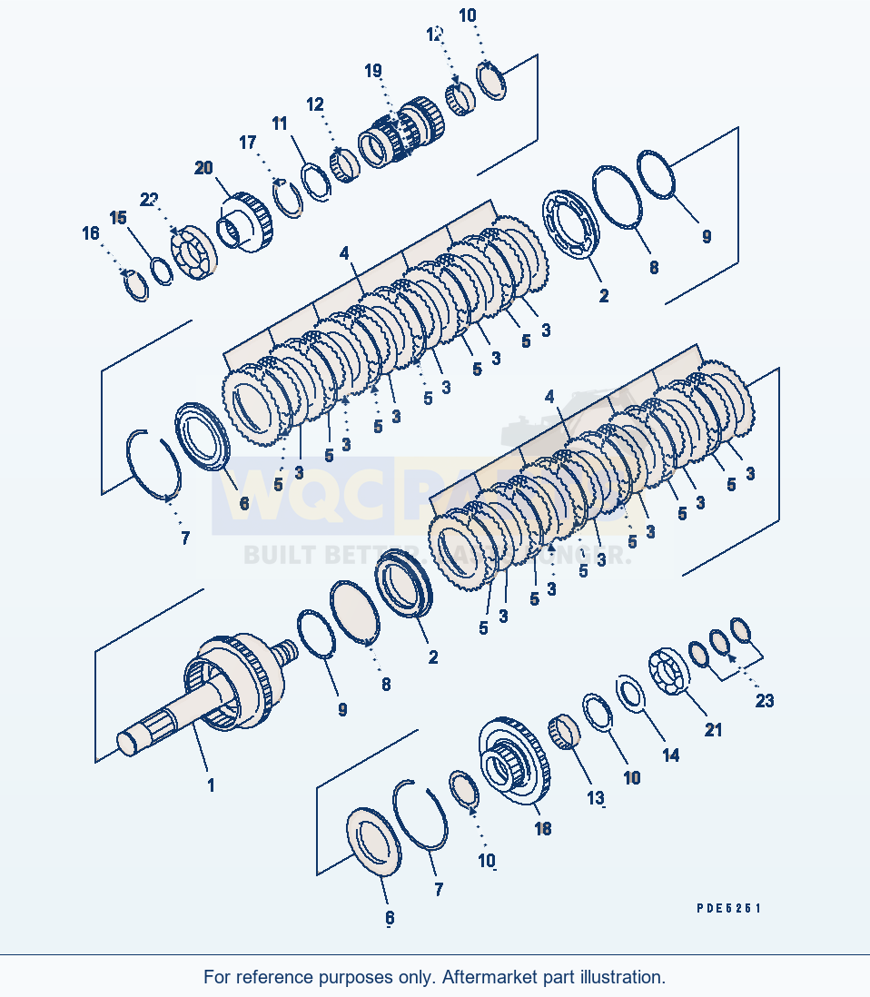 Komatsu WA380-3 Transmission (1St And 3Rd Clutch) parts diagram