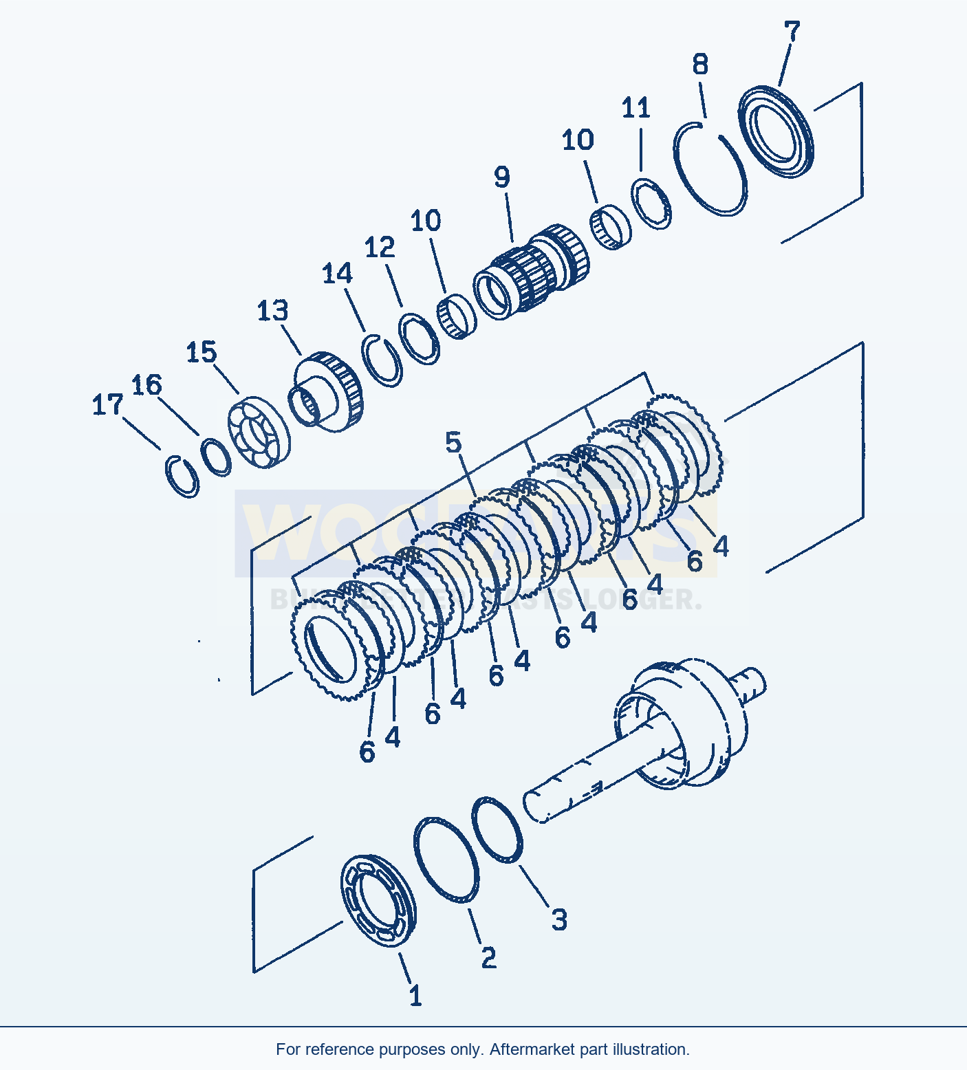 Komatsu WA380-3 Transmission (1St Clutch)(#50001-) parts diagram