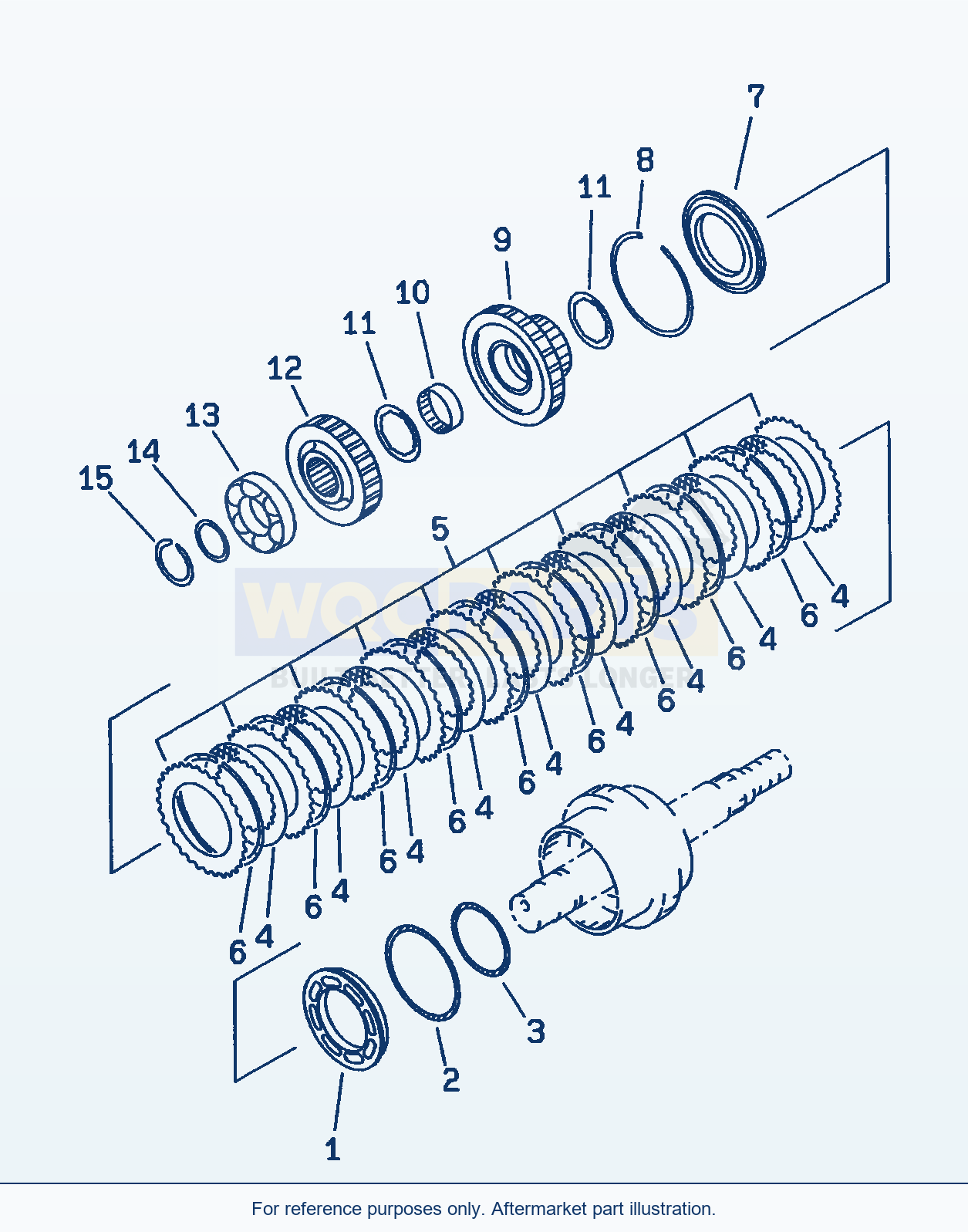 Komatsu WA380-3 Transmission (2Nd Clutch)(#50001-) parts diagram