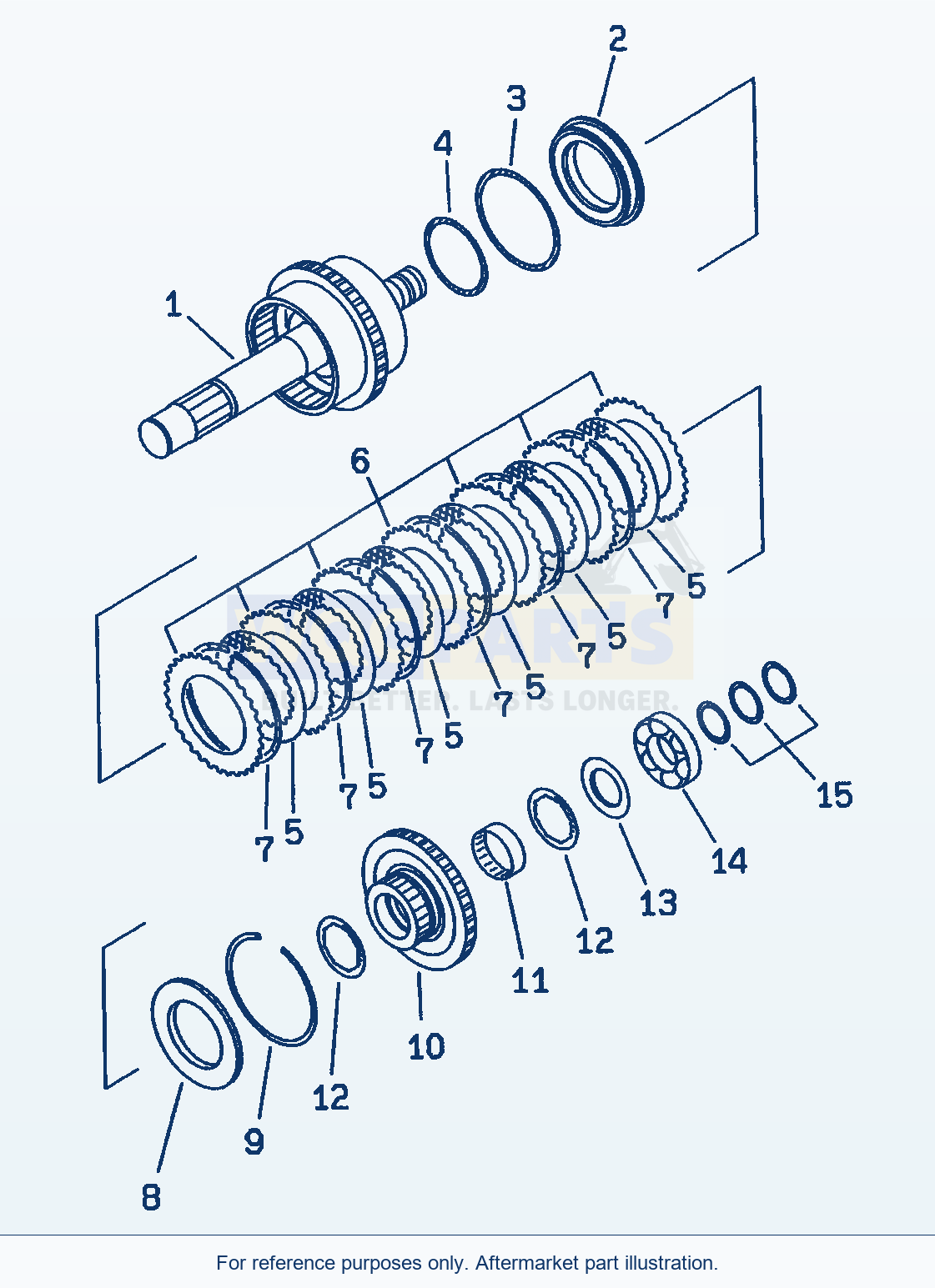 Komatsu WA380-3 Transmission (3Rd Clutch)(#50001-) parts diagram