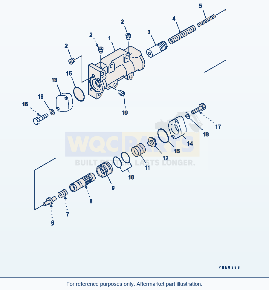 Komatsu WA380-3 Transmission Modulate Valve(#50001-) parts diagram