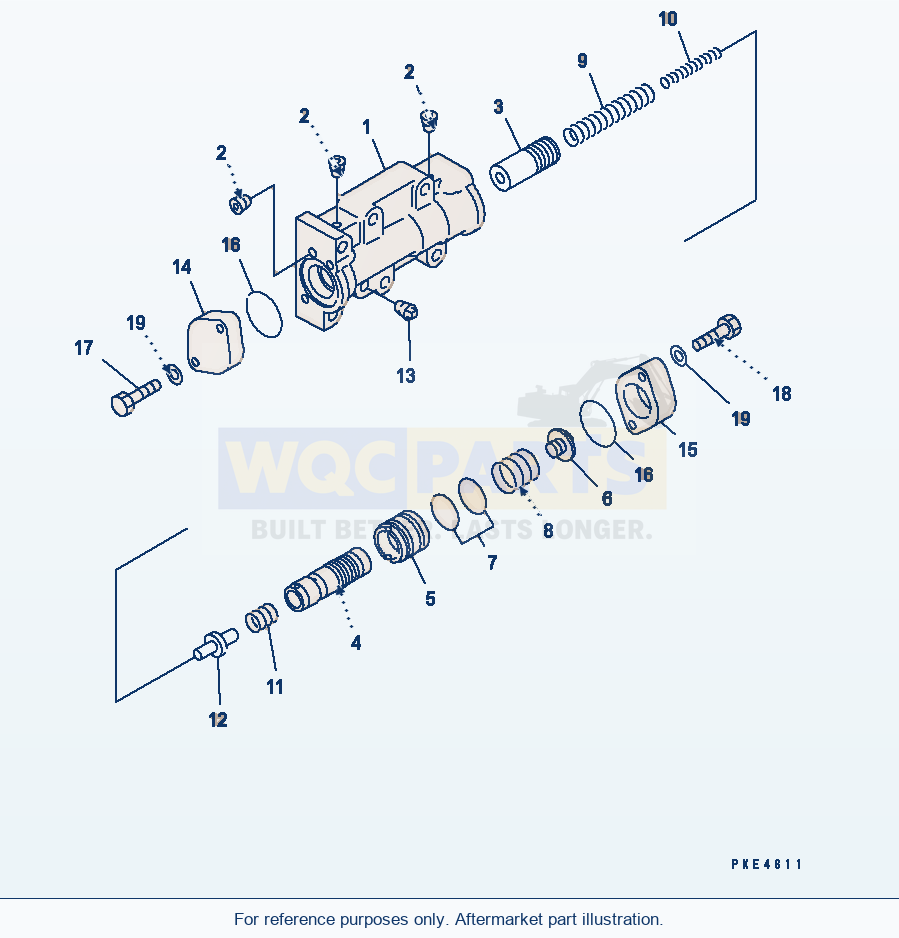 Komatsu WA380-3 Transmission Modulate Valve parts diagram